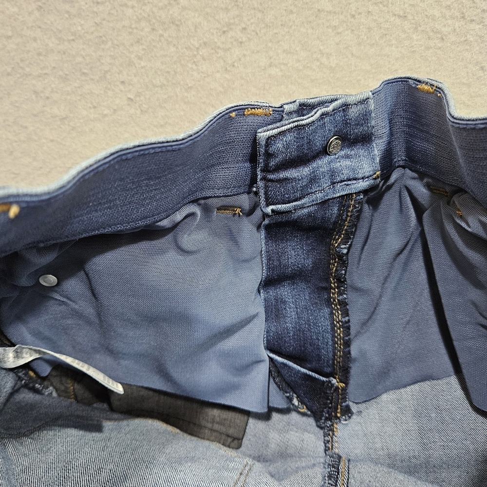 Democracy Skyrise Wide Leg Jeans Women 2 Blue Dark Wash Stretch Panel 26x33 - Picture 7 of 16